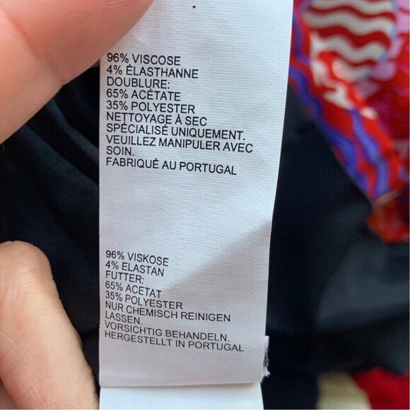 Peter Pilotto Women's Sleeveless Sheath Dress Red/Multi Colored Size US 4 - Picture 6 of 6